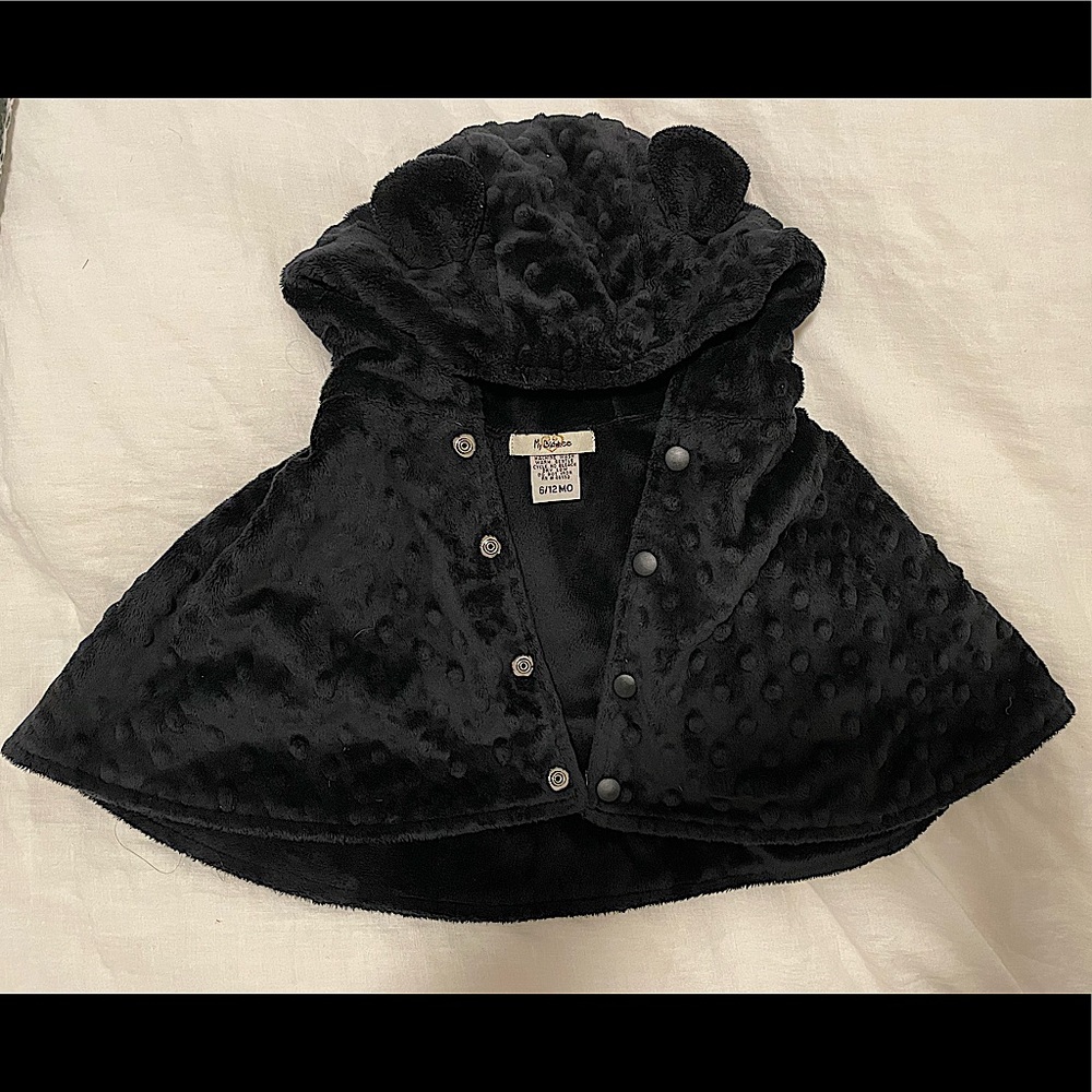 MyBlankee Hooded Minky Dot Cape 6-12Mos